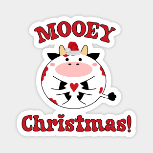 Mooey Christmas Xmas Highland Cow Santa Hat Love Christmas Magnet