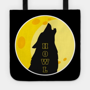 Lonely Howling Wolf Tote