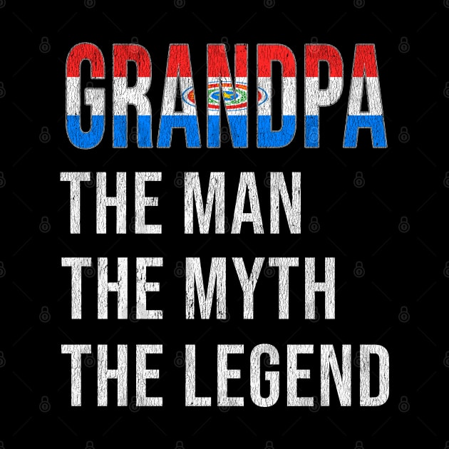 Grand Father Paraguayan Grandpa The Man The Myth The Legend - Gift for Paraguayan Dad With Roots From  Paraguay by Country Flags