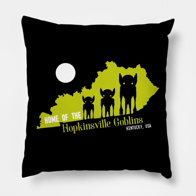 Home of the Hopkinsville goblins Pillow by Tesszero