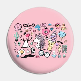 Abstract Girl Collection Pin