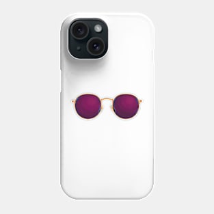 Vintage Round Dark Pink Sunglasses Phone Case