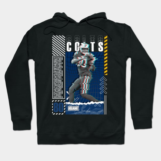 Jelani Woods Football Design Poster Colts - Jelani Woods - Hoodie