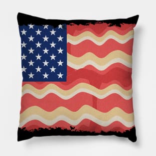 USA Bacon Flag  Cute US Dried Pigs Funny 4th Of July Gift Pillow