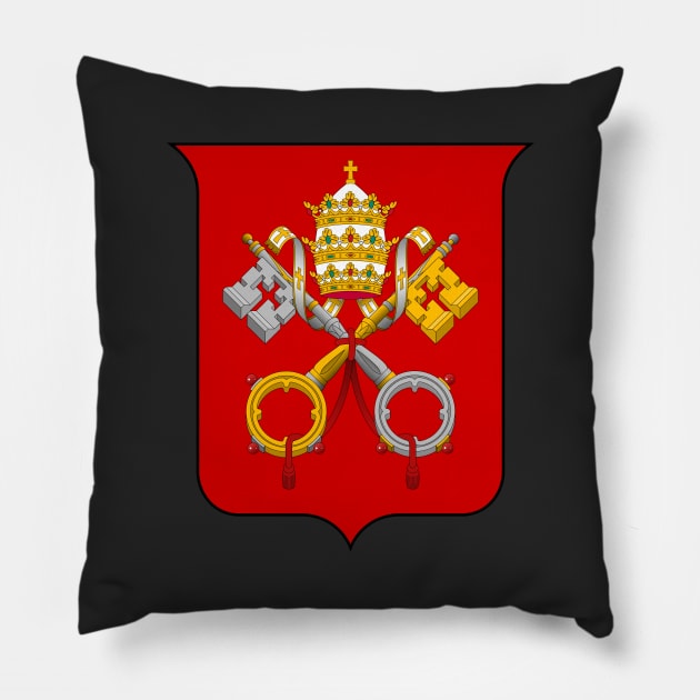 Coat of arms of the Vatican City Pillow by Flags of the World