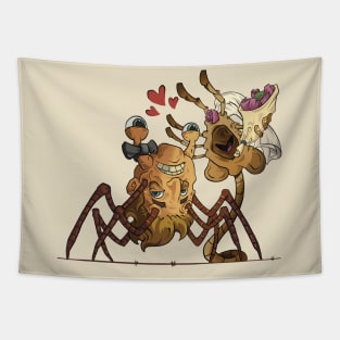 Facehugger and The Thing getting married Tapestry