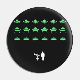 Funny UFO Space Aliens Pin