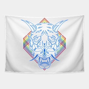 Retro Blue Shinigami Tapestry