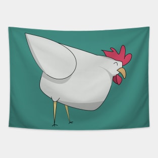 Cute white chicken Tapestry