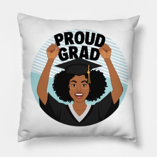 Proud Grad African American Woman Pillow