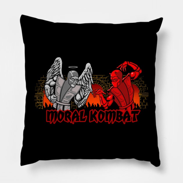 MORAL KOMBAT Pillow by ugurbs