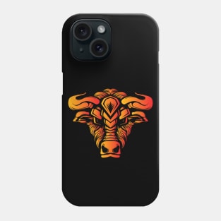 Angry Bull Head Design Phone Case