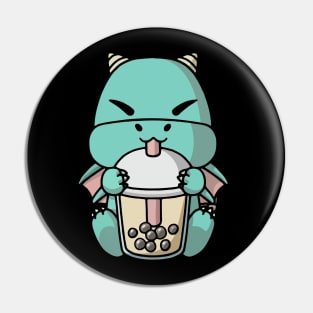 Boba Milk Tea Dragon Pin