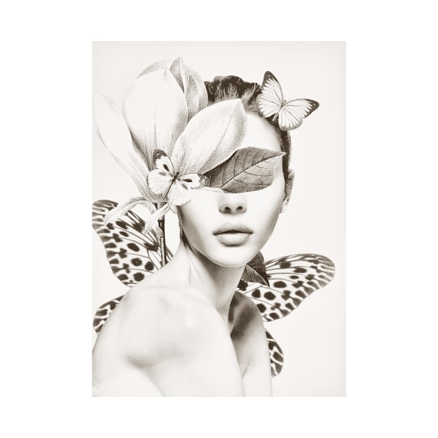 PORTRAIT /Woman with flower and butterflies by Dada22