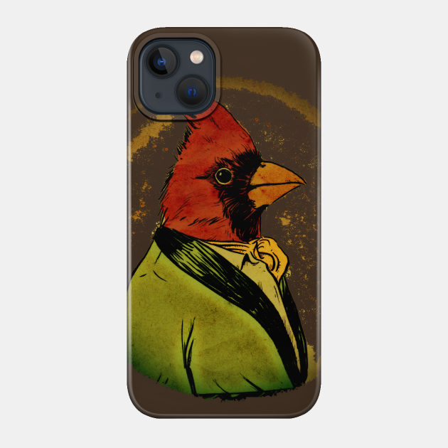 Cardinal In Smoking Jacket - Bird - Phone Case