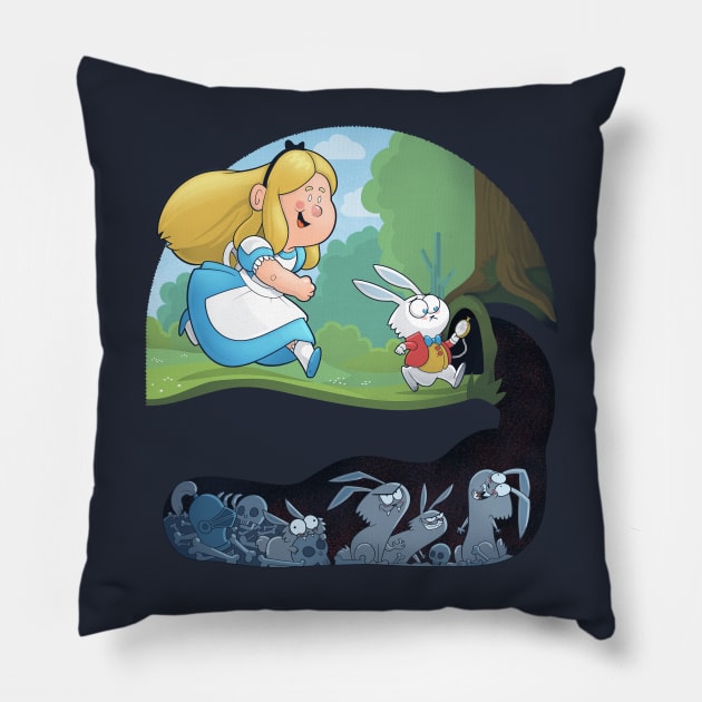 Alice in Troubleland Pillow by Queenmob