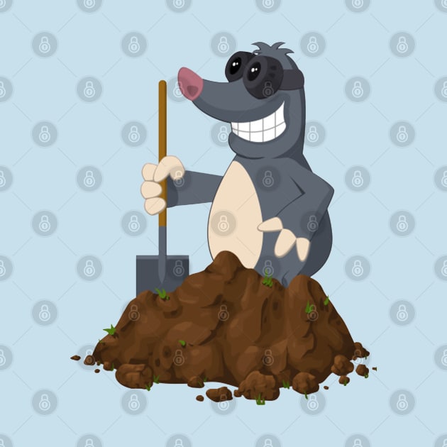 Funny Mole With Shovel by consigliop