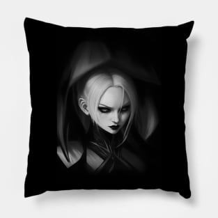 "Lysandra" Vampire (Black and White Design) Pillow