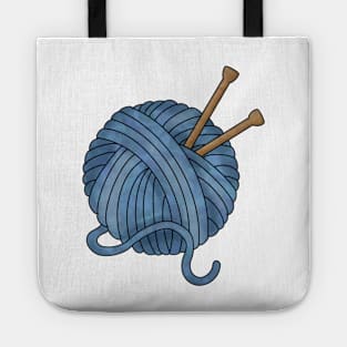 Blue Yarn Ball Tote