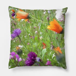 Wild Flowers - Vectorized Photographic Image Pillow