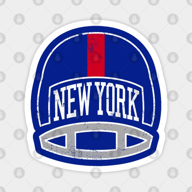 NYG Retro Helmet - Blue Magnet by KFig21