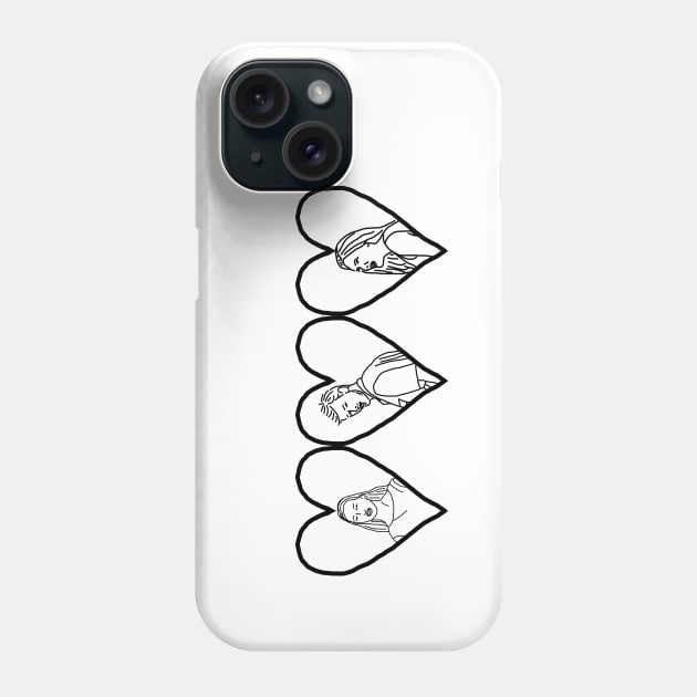 Distracted Boyfriend Valentine Outline Phone Case by ellenhenryart