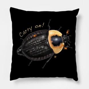 Carry On, Carrion Beetle! Pillow