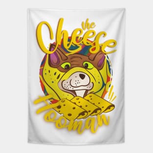 Cheese Taxes a Person Dog Owner Funny a Retro Cheese Design Tapestry