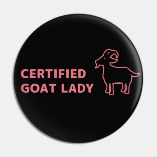 Certified Goat Lady Pin