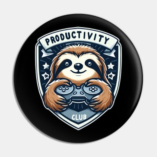 Productive sloth Pin
