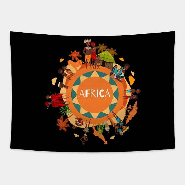 Africa Tapestry by Mako Design 