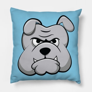 Angry bulldog face Pillow