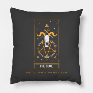 The Devil, Spiritual Awakening, Black Magic Pillow