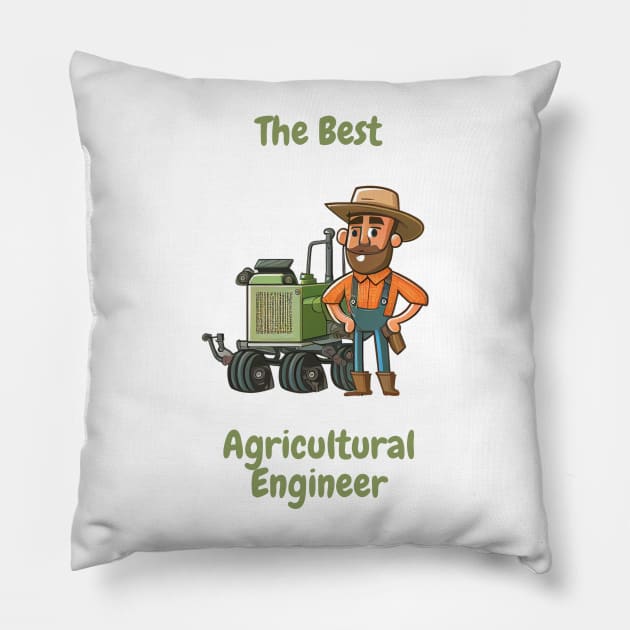 The Best Agricultural Engineer Pillow by Schizarty