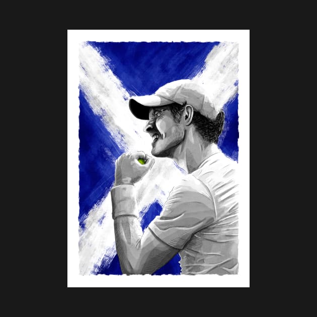Andy Murray - Scotland Tennis Artwork by barrymasterson