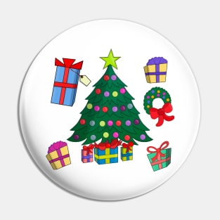 Christmas Holiday Night Gifts Pin