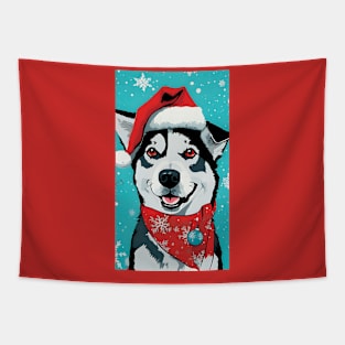 Winter Wonderland Husky Tapestry