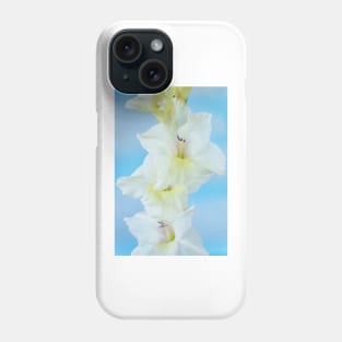 Gladiolus  &#39;White Prosperity&#39;  Sword lily Phone Case