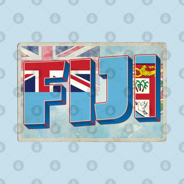 Fiji vintage style retro souvenir by DesignerPropo