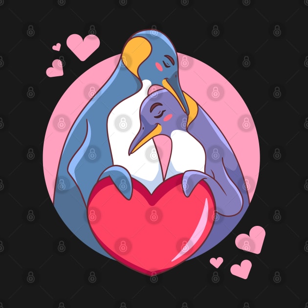 Penguin Couple Cute by Mako Design 