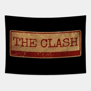 Aliska text red gold retro The Clash Tapestry