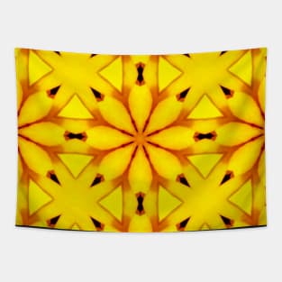 Bright Yellow Expressionist Art Yellow Rose Pattern 5 Tapestry