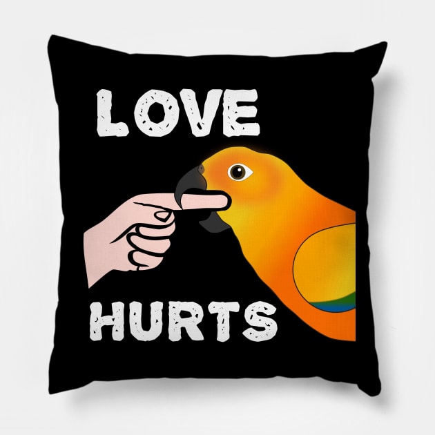Love Hurts Sun Conure Parrot Biting Pillow by Einstein Parrot