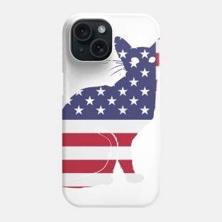 American Flag Funny Cat Phone Case