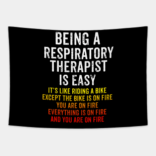 Funny Respiratory Therapist - On Fire Tapestry