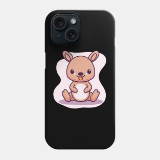 Cute baby kangaroo kawaii Phone Case