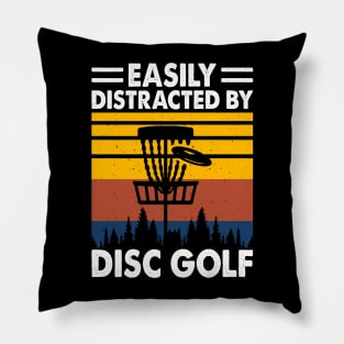 Funny Disc Golf T-Shirt Pillow