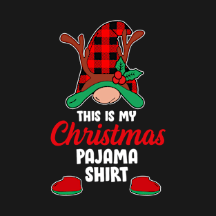 This Is My Christmas Pajama Shirt Funny Xmas Family Pajamas T-Shirt