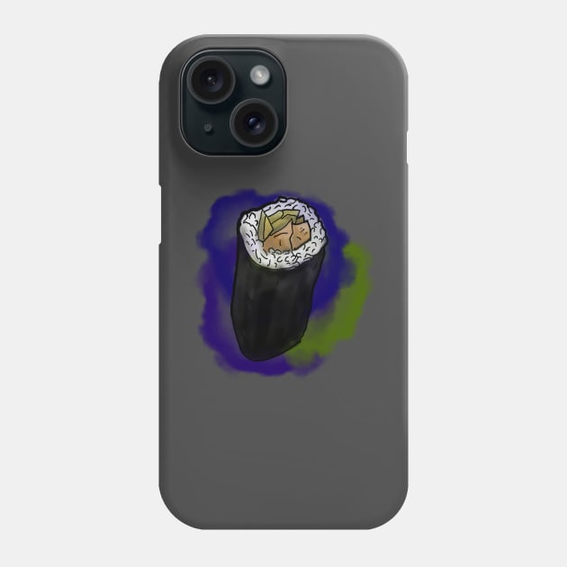 Sushi Roll - colourful ink splatter background Phone Case by DopamineDumpster