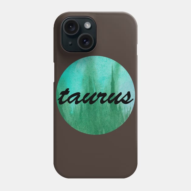 Taurus zodiac astrology sign Phone Case by deadblackpony